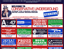 Tablet Screenshot of conservativeundergroundstickers.com